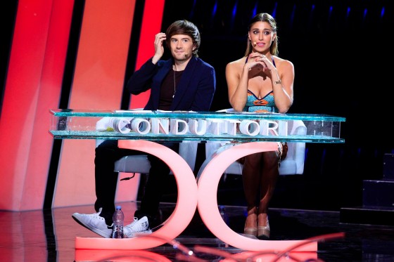 Francesco Sole e Belen Rodriguez al talent show "Tú sí que vales" (Canale 5)