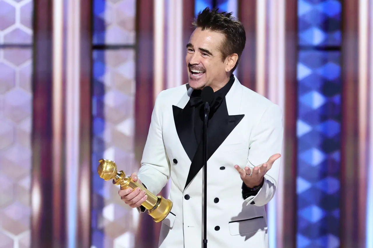 (da usa) Colin Farrell ai Golden Globes 2025